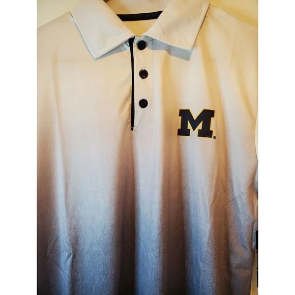 Colosseum University Of Michigan Wolverines Polo Shirt Button Mens Small NWT NEW - Picture 5 of 7